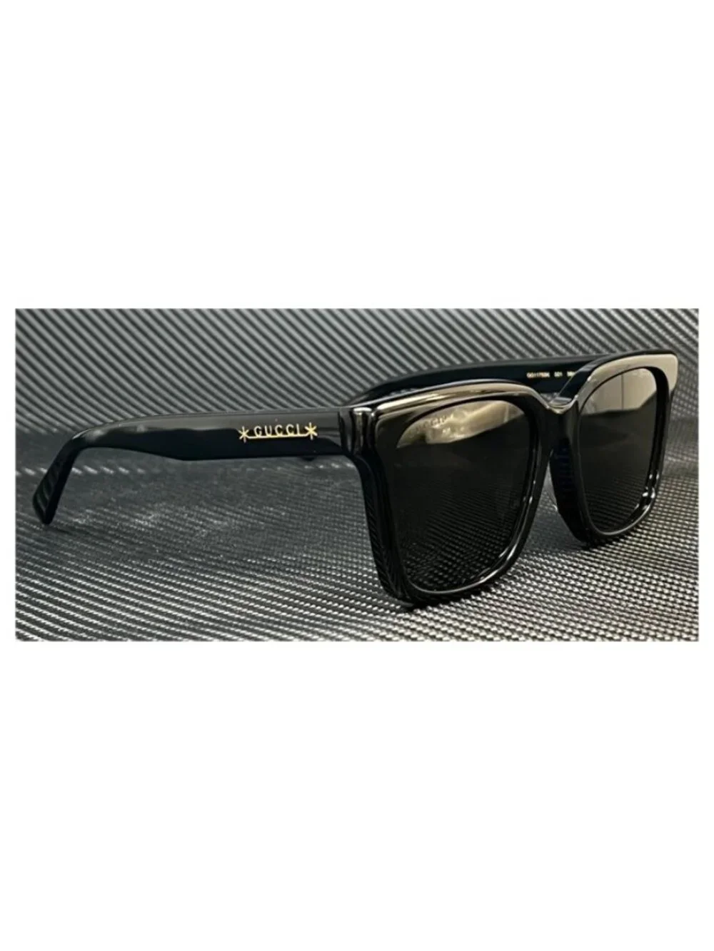 New Gucci Men  Shiny Black Sunglasses  56- 18- 145